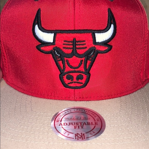 NWT Mitchell & Ness Chicago Bulls Adjustable Hat - Picture 2 of 8
